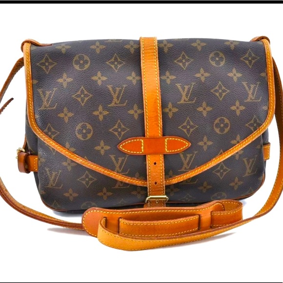 Louis Vuitton Handbags - Auth Louis Vuitton Monogram Saumur 30 Shoulder Cross Body Bag M42256 LV G0067